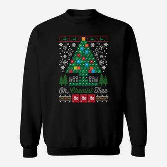 Oh Chemist Tree Merry Christmas Ugly Sweatshirt Sweatshirt Sweatshirt | Crazezy