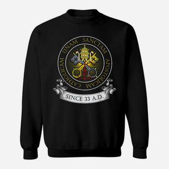 One Holy Catholic & Apostolic Church Catholic Latin T Shirt Sweatshirt | Crazezy CA