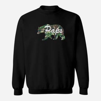 Paps Bearfunny Camping Summer Fathers Day Sweatshirt | Crazezy