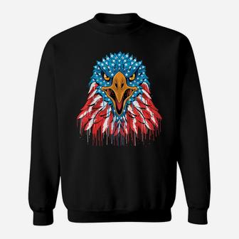 Patriotic American Eagle And Usa American Flag Sweatshirt | Crazezy