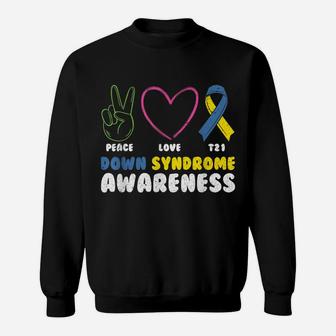 Peace Sign Down Syndrome Awareness Down Syndrome Sweatshirt | Crazezy DE
