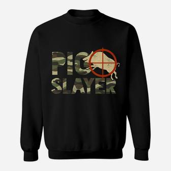 Pig Slayer Camo Funny Hog Hunting Tshirt Sweatshirt | Crazezy
