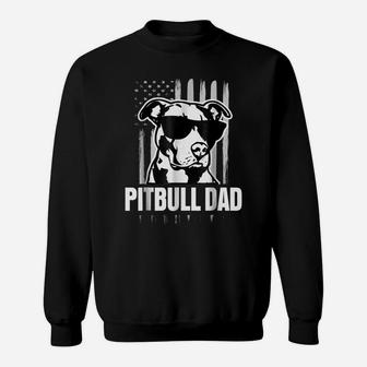 Pitbull Dad Mens Shirt Proud American Pit Bull Dog T-Shirt Sweatshirt | Crazezy