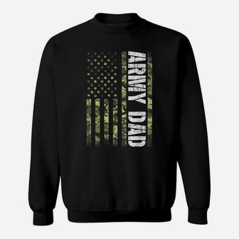 Proud Army Dad United States Usa Flag Gift For Father's Day Sweatshirt | Crazezy