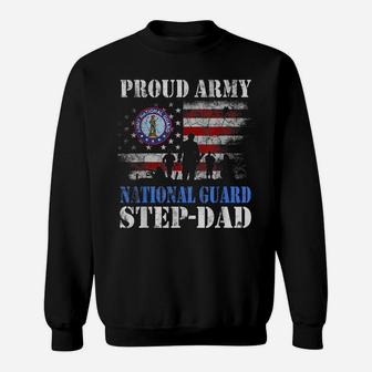 Proud Army National Guard Step-Dad T Shirt Veterans Day Gift Sweatshirt | Crazezy