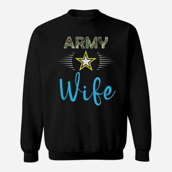 Proud Army Wife-Military Wife Tshirt-US Veterans Day Gift Sweatshirt | Crazezy