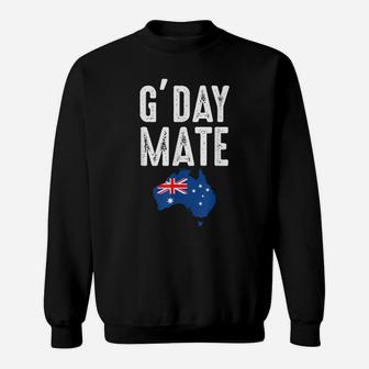 Proud Australian Australia Aussie G'day Mate Australian Flag Sweatshirt | Crazezy DE