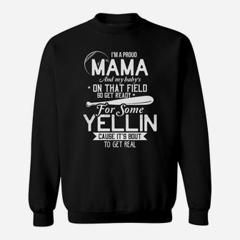 Proud Mama Baseball Funny Mom Of Baseball Player Gifts Sweatshirt | Crazezy