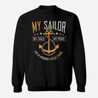 Proud Mom Navy Family Proud Navy Mother For Moms Of Sailors Sweatshirt | Crazezy AU
