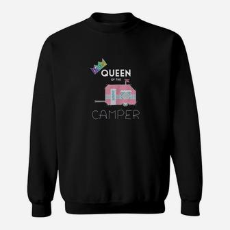 Queen Of The Camper Funny Cute Camping Rv Gift Sweatshirt | Crazezy
