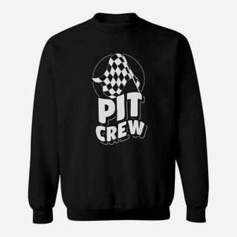 Racing Pit Crew Race Car Racing Crew Racing Flags Sweatshirt | Crazezy AU