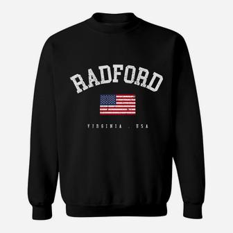 Radford Va Retro American Flag Usa City Name Sweatshirt Sweatshirt | Crazezy UK
