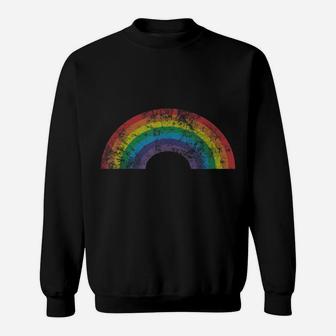 Rainbow Shirt Vintage Retro 80'S Style Gay Pride Gift Sweatshirt | Crazezy