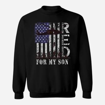 Red Friday For My Son Us Flag Army Military Deployed Veteran Sweatshirt | Crazezy