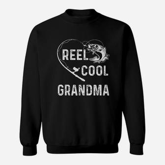 Reel Cool Grandma Fishing Lover Gift For Fathers Day Sweatshirt | Crazezy