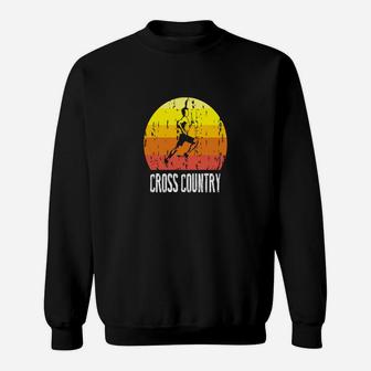 Retro Distressed Cross Country Running T-shirt For Runners Sweatshirt | Crazezy