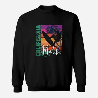 Retro Malibu California Beach Sun Surfing Souvenir Sweatshirt | Crazezy AU