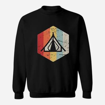 Retro Vintage Tent Outdoor Camping Gift For Nature Lovers Sweatshirt | Crazezy CA