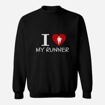 Running Run Runner Track Marathon Funny Cheer Mom Sweatshirt | Crazezy UK