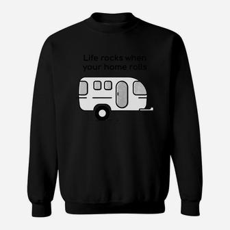 Rv Life Camper Camping Gift Caravan Design Funny Sweatshirt | Crazezy UK