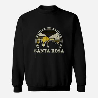 Santa Rosa California Ca Vintage Hiking Mountains Sweatshirt | Crazezy UK