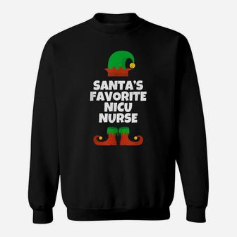 Santa's Favorite Nicu Nurse Gift Christmas Funny Neonatal Sweatshirt | Crazezy DE