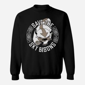 Save The Sky Bisons With Bison Head Sweatshirt | Crazezy