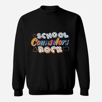School Counselors Rock Students Guidance Counseling Therapy Sweatshirt | Crazezy