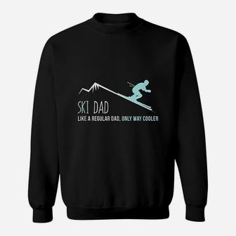 Ski Dad Funny Cute Winter Skiing Gift Sweatshirt | Crazezy