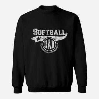 Softball Dad Fathers Day Gift Father Sport Men Sweatshirt | Crazezy UK