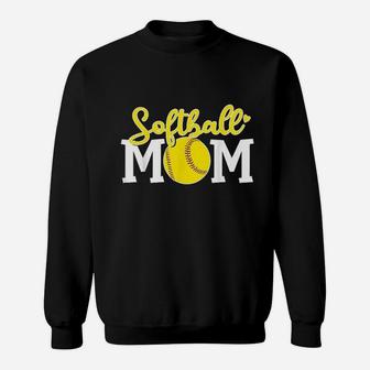 Softball Mom Cute For Mother Love Softball Sweatshirt | Crazezy