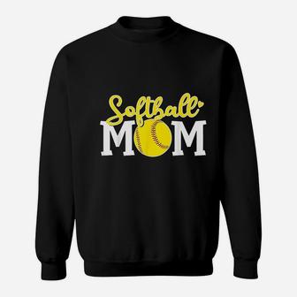 Softball Mom Cute For Mother Love Softball Sweatshirt | Crazezy