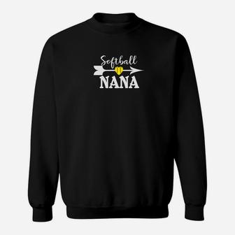 Softball Nana Softball Grandmother Grandma Sweatshirt | Crazezy