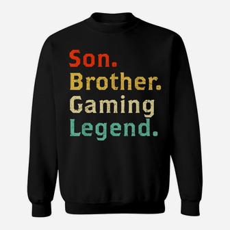 Son Brother Gaming Legend Gamer Gifts For Teen Boys Gaming Sweatshirt | Crazezy DE