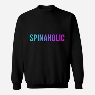 Spinaholic Love Spin Funny Bike Workout Gym Spinning Class Sweatshirt | Crazezy AU