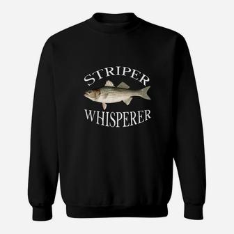 Striper Whisperer Striped Bass Fish Illustration Fishing Shirt Sweatshirt | Crazezy DE