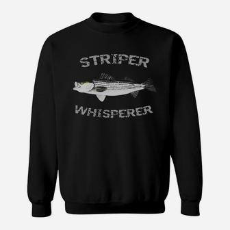 Striper Whisperer Striped Bass T-shirt Striper Fishing Shirt Sweatshirt | Crazezy