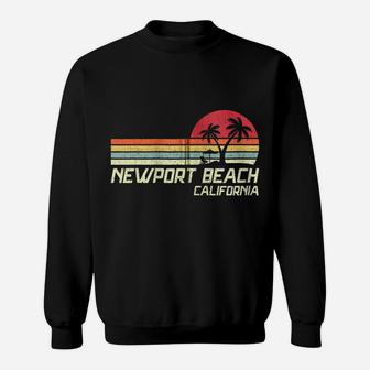 Summer Vacation Vintage California Newport Beach Zip Hoodie Sweatshirt | Crazezy