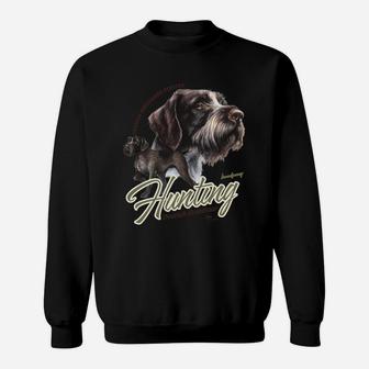 T-Shirt German Wirehaired Pointer Hunting Dog Gwp Sweatshirt | Crazezy