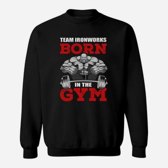 Team Ironworks Born In The Gym Sport Lovers Sweat Shirt | Crazezy