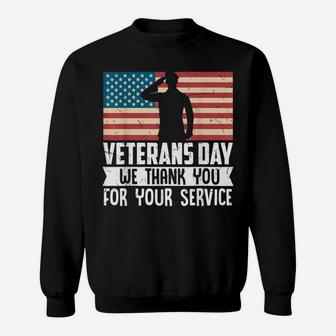 Thank You For Your Service Patriotic Veterans Day Sweatshirt | Crazezy UK