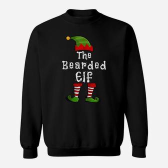 The Bearded Elf Matching Family Group Christmas Party Pajama Sweatshirt | Crazezy