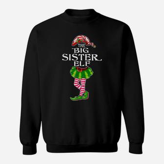 The Big Sister Elf Christmas Matching Family Group Sweatshirt | Crazezy UK
