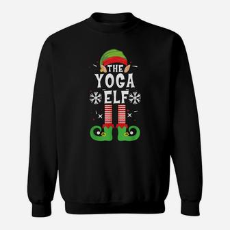 The Yoga Elf Christmas Family Matching Pajamas Cute Elf Ears Sweatshirt | Crazezy