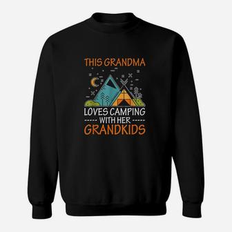 This Grandma Loves Camping With Her Grandkids Sweatshirt | Crazezy