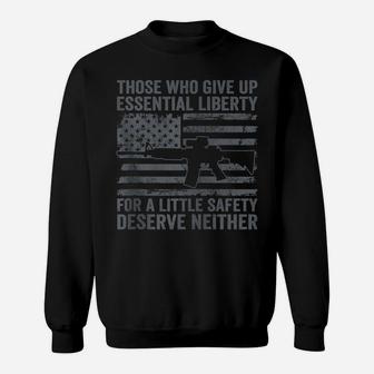 Those Who Give Up Essential Liberty For Little Safety Back Zip Hoodie Sweatshirt | Crazezy UK