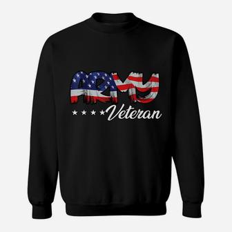 Us Flag Bold Army Veteran Sweatshirt | Crazezy
