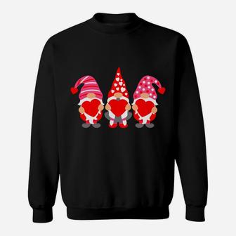 Valentine Gnomes Holding Hearts Valentine's Day Gnome Love Sweatshirt | Crazezy