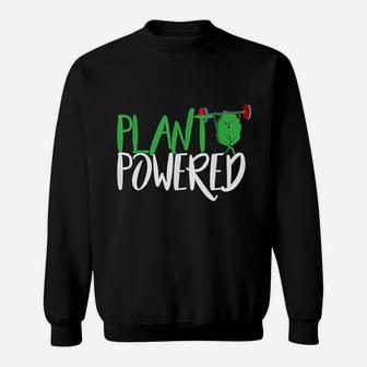 Vegan Workout Gift Design For Plant Powered Athletes Gym Sweatshirt | Crazezy