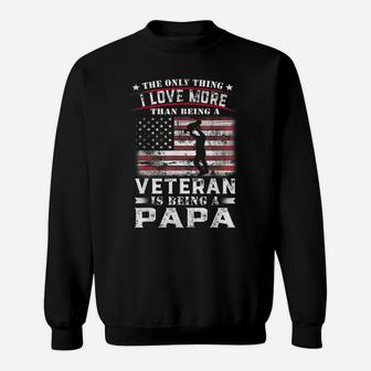 Veteran 365 Papa Veteran Fathers Day Gift Men Sweatshirt | Crazezy DE